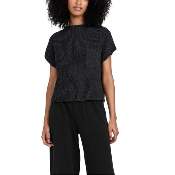 Free People Beach Gray Freya Short Sleeve Knit Sweater Size Extra Small - Picture 1 of 8